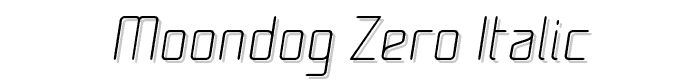 Moondog Zero Italic font